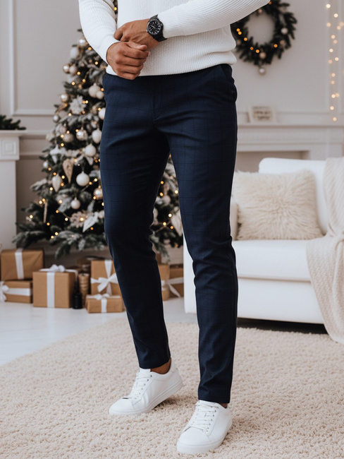 Moške vsakdanje temno modre hlače Dstreet UX4395z