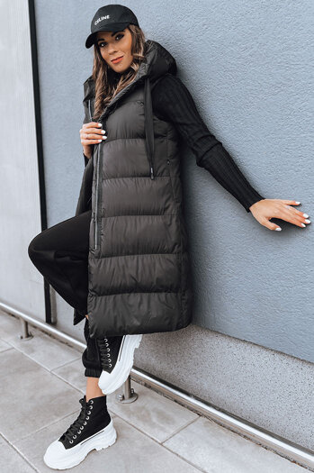 Ženski telovnik s kapuco NEEKO Barva Črna DSTREET TY4045