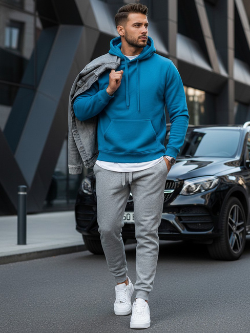 Moška jopa s kapuco Barva Svetlo modra DSTREET BX5108