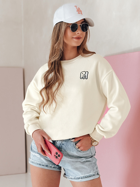Ženska bluza z vezenjem SOFTSLON ecru Dstreet BY1433