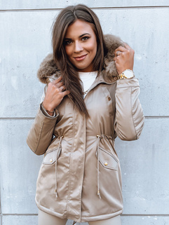 Ženska zimska jakna parka GODDESS beige Dstreet TY3868_1