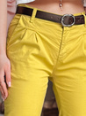 Ženske hlače s pasom MODELA mustard Dstreet UY2563