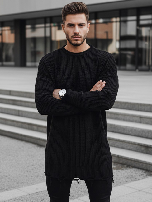Moški zimski pulover Barva Črna DSTREET WX1962