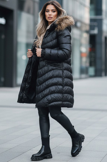 Ženska zimska jakna GLAMOUR FUSION Barva Črna DSTREET TY3890z