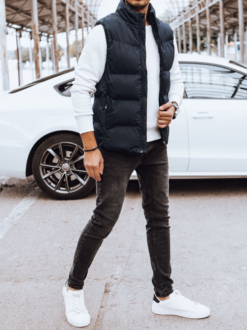 Moški prešit telovnik Barva Mornarica DSTREET TX4570