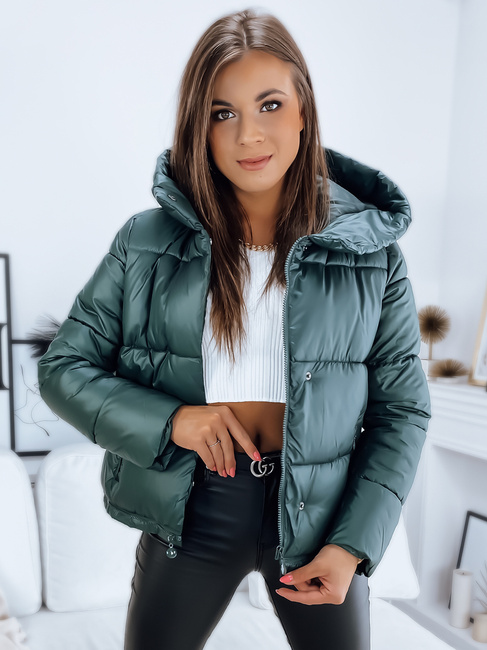 Ženska prešita jakna INKA PREMIUM Barva Temno zelena DSTREET TY3146
