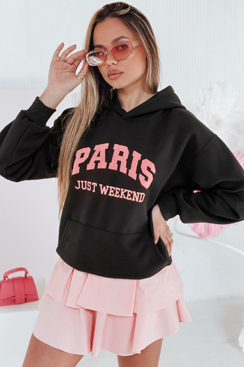 Ženska kapuca PARISSIA black Dstreet BY1453