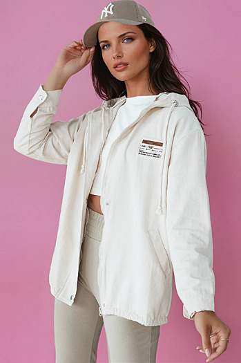 Ženska prehodna jakna ARKAJ light beige Dstreet TY4349