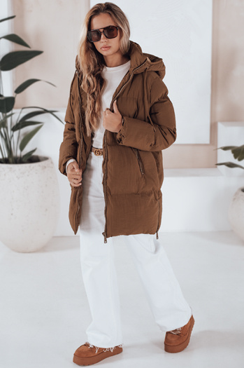 Ženska prešita jakna LETLIS camel Dstreet TY3245