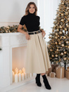 Žensko midi krilo light beige Dstreet CY0477z