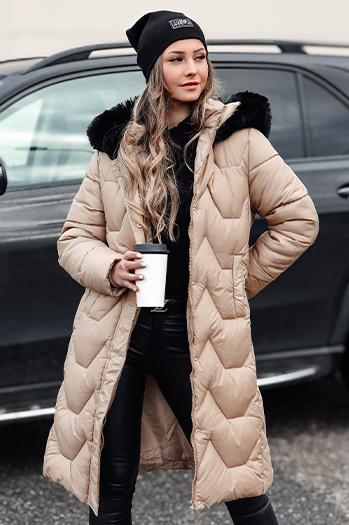 Ženska zimska jakna WINTERACT beige Dstreet TY4777