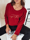 VIVILINES ženska bluza s potiskom oversize bordo barve Dstreet RY2693