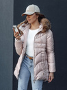 Ženska zimska jakna s kapuco WINTERCHIC roza Dstreet TY4441