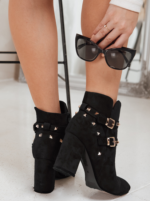 Ženski semiš škornji črni Dstreet ZY1258