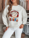 Ženska bluza s potiskom LALA VIBE siva Dstreet BY1503