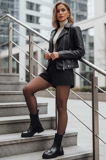 Ženski škornji black Dstreet ZY1318