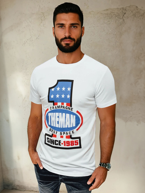 Moška majica s potiskom Barva Bela DSTREET RX4406