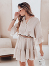 Poletna muslinska obleka LYVONNE light beige Dstreet EY2615