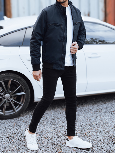 Moška prehodna jakna mornarsko modra Dstreet TX5034