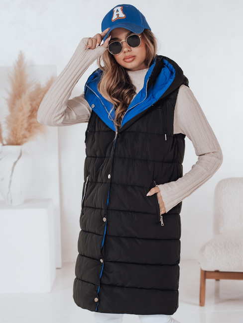 Ženski dolgi telovnik CHESTER Barva Črna DSTREET TY2305