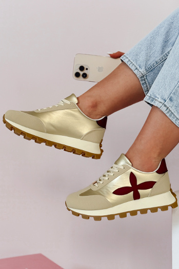 Ženske športne superge FLEXIMOT burgundske barve Dstreet ZY0904