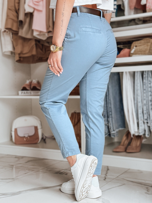 Ženske hlače s pasom MODELA blue Dstreet UY2567
