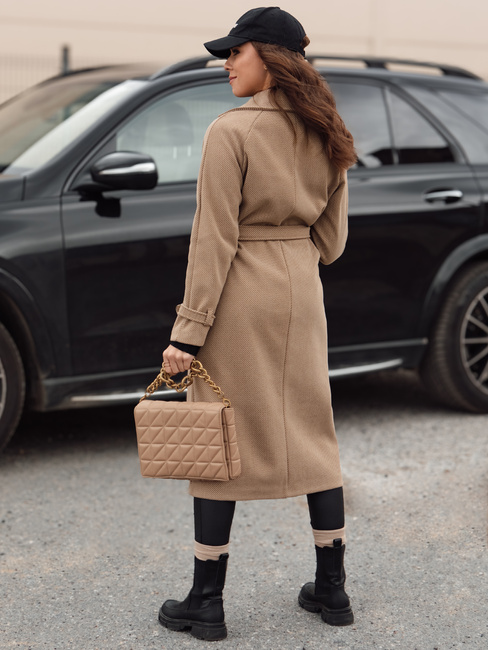 Ženski prevelik plašč CAMELLYN dolg kamelji Dstreet NY0743