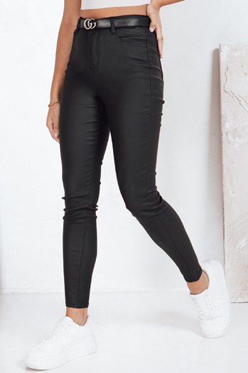 Ženske črne povoskane kavbojke Dstreet UY2761