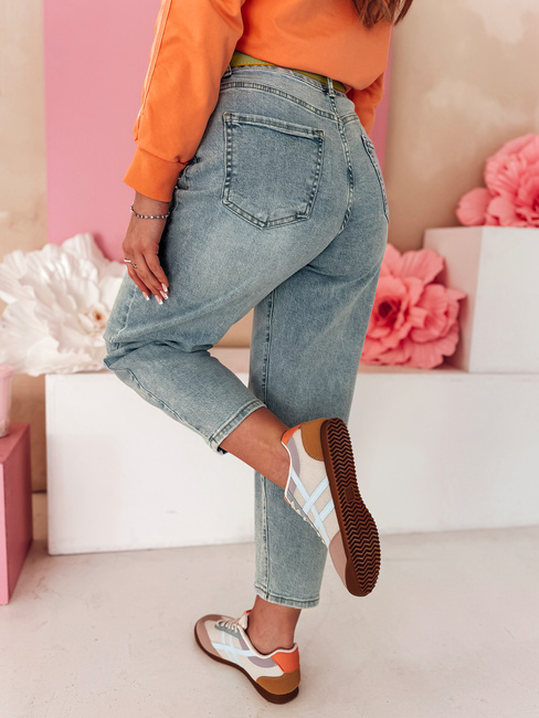 Ženske hlače iz džinsa mom fit MOMTEZ blue Dstreet UY2485