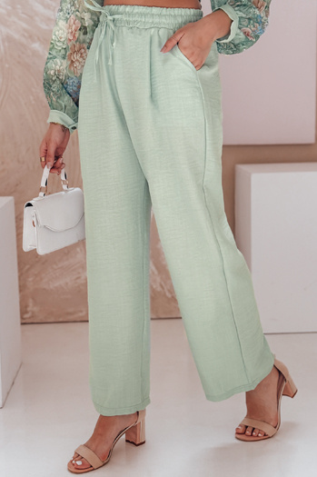 Ženske široke hlače MILLIVIO green Dstreet UY2662