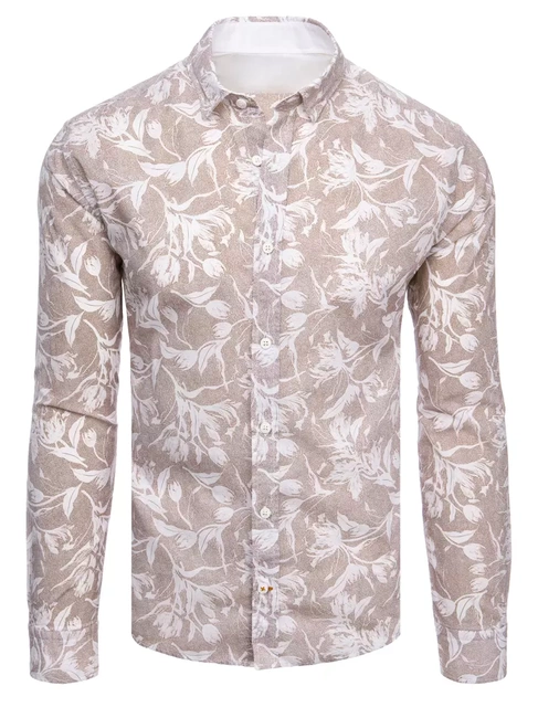 Moška vzorčasta srajca Barva rjav  DSTREET DX2265