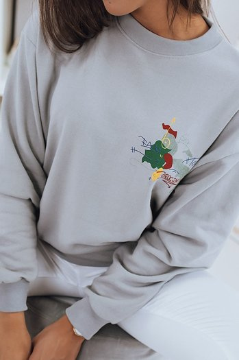 Ženska jopa brez kapuce JAPANESE Barva Svetlosiva DSTREET BY0928