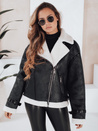 Ženska jakna iz ovčje kože črna Dstreet TY5125