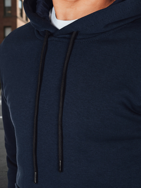 Moška osnovna majica s kapuco mornarsko modra Dstreet BX5884