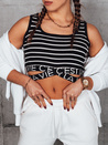 LA VIE CEST ženski črtasti top črne barve Dstreet RY2314_3