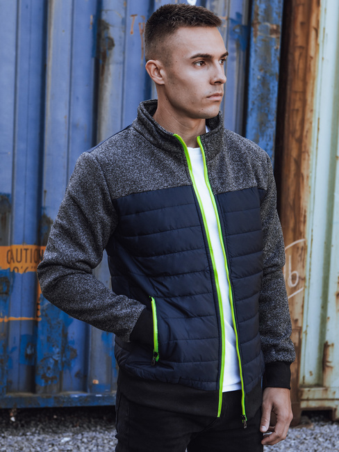 Moška prehodna jakna prešita mornarsko modra Dstreet TX4856