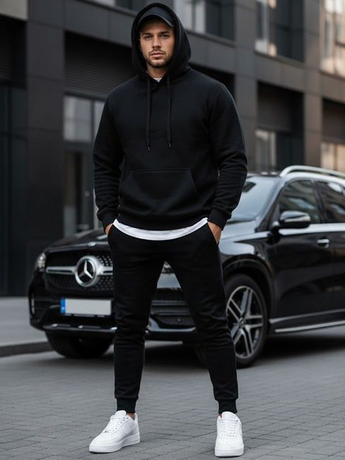 Moška jopa s kapuco Barva Črna DSTREET BX2028