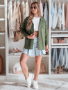 Ženska srajčna jakna oversize OVERBOR khaki Dstreet TY4889