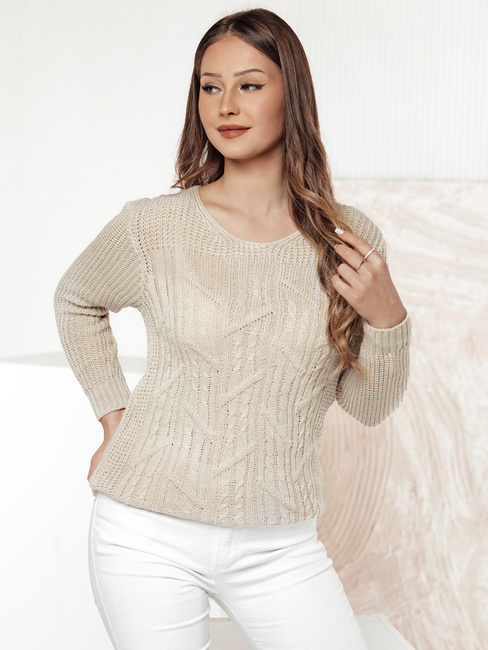 Ženski pulover LAVIRTA beige Dstreet MY2381