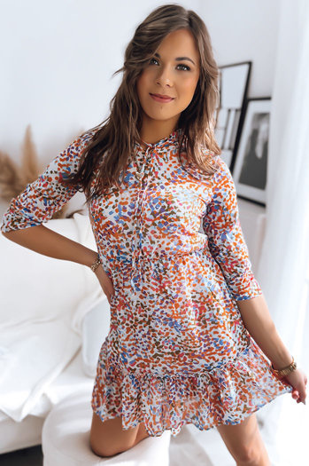 Obleka s cvetličnim vzorcem KIARA Barva Roza DSTREET EY2249