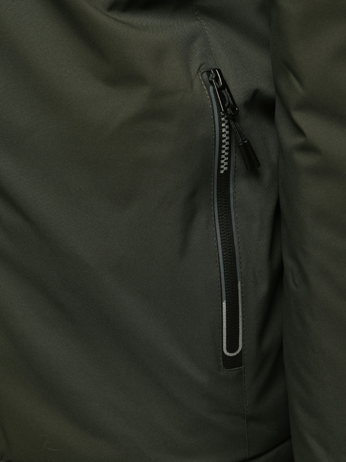 Moška zimska jakna s kapuco zelena Dstreet TX5118