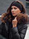 Ženska prešita zimska jakna s krznom STYLEBELLA black Dstreet TY4608