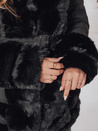 CITYGLANCE ženska zimska jakna z umetnim krznom črna Dstreet TY5045