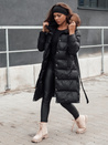 Ženska prešita zimska jakna s krznom STYLEBELLA black Dstreet TY4608