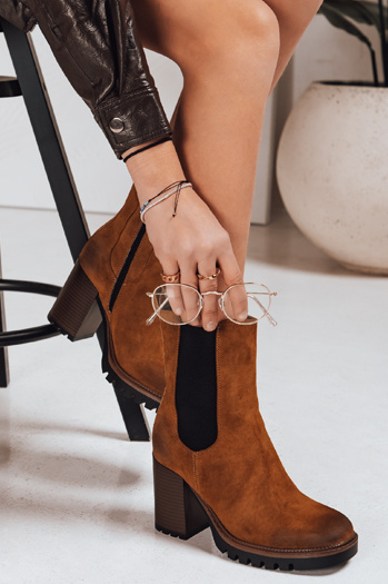 Ženski semiš kamelji škornji Dstreet ZY1313