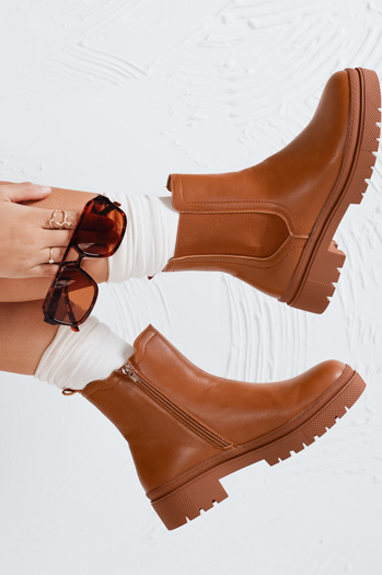 Ženski škornji MONDERICO camel Dstreet ZY0512