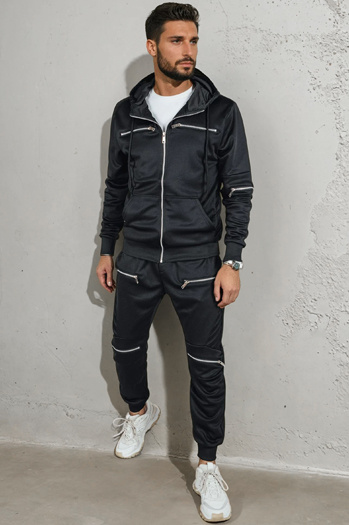 Moška črna trenirka Dstreet AX0812