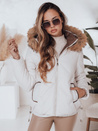 Ženska zimska jakna COLDLIKE prešita s kapuco bela Dstreet TY5002