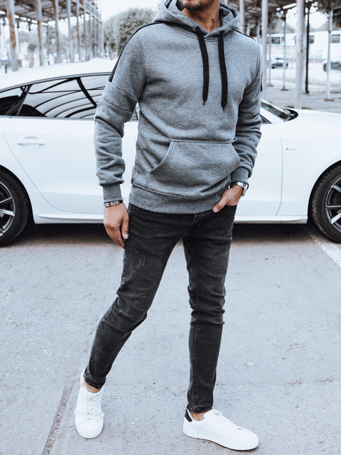 Moška majica s kapuco temno siva Dstreet BX5825