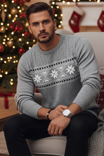 Moški sivi pulover Dstreet WX2278z